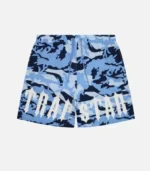 Costume da bagno mimetico blu Trapstar Irongate