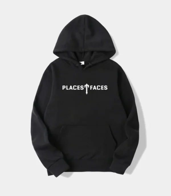 Felpa con cappuccio T-Faces di Trapstar Places nera
