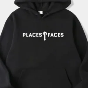 Felpa con cappuccio T-Faces di Trapstar Places nera