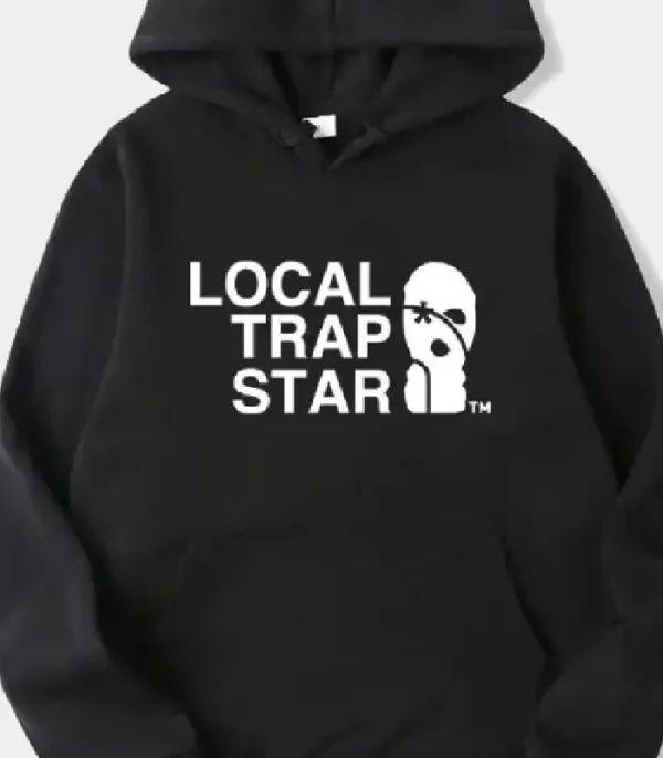 Felpa con cappuccio Trapstar stampata locale nera