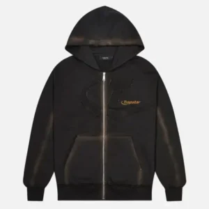 Felpa con cappuccio Trapstar Hyperdrive nera lavata