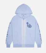 Felpa con cappuccio Trapstar Script Spray Blu