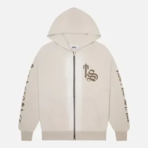 Felpa con cappuccio Trapstar Script Spray Sand